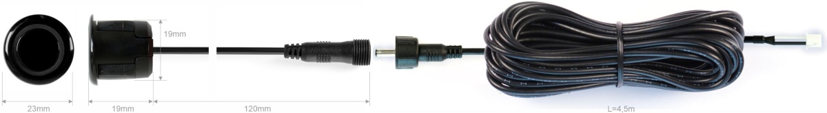 картинка Парковочный радар ParkMaster 21U-4-A (Black) купить в магазине CAROBASS
