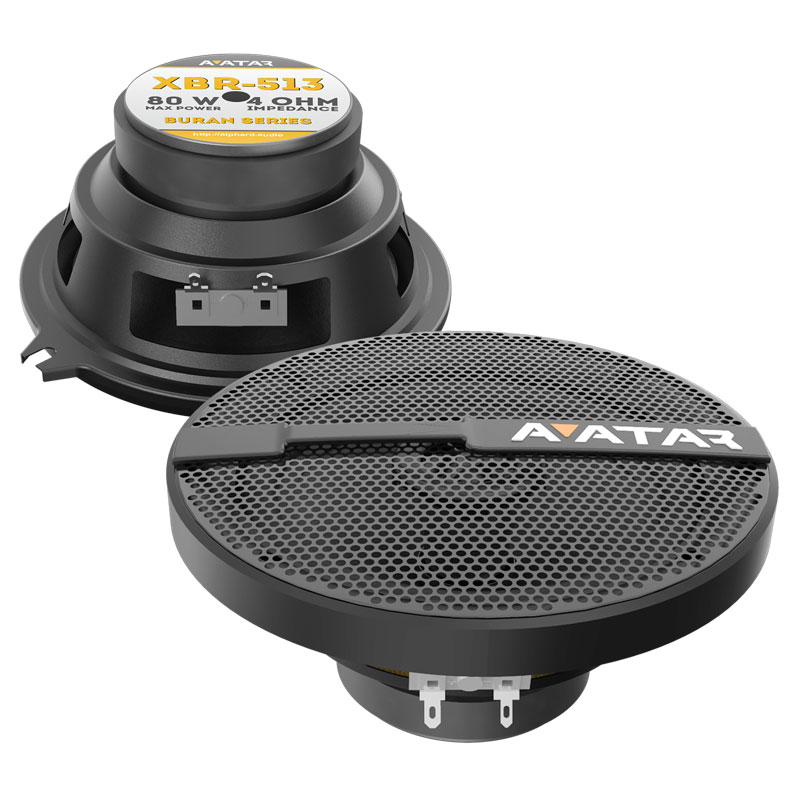 картинка AC 5.25″ коаксиальная AVATAR XBR-513 купить в магазине CAROBASS