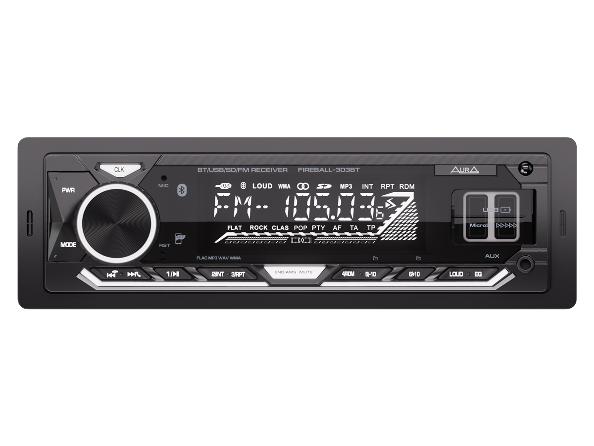 картинка Автомагнитола AURA FIREBALL-303BT купить в магазине CAROBASS