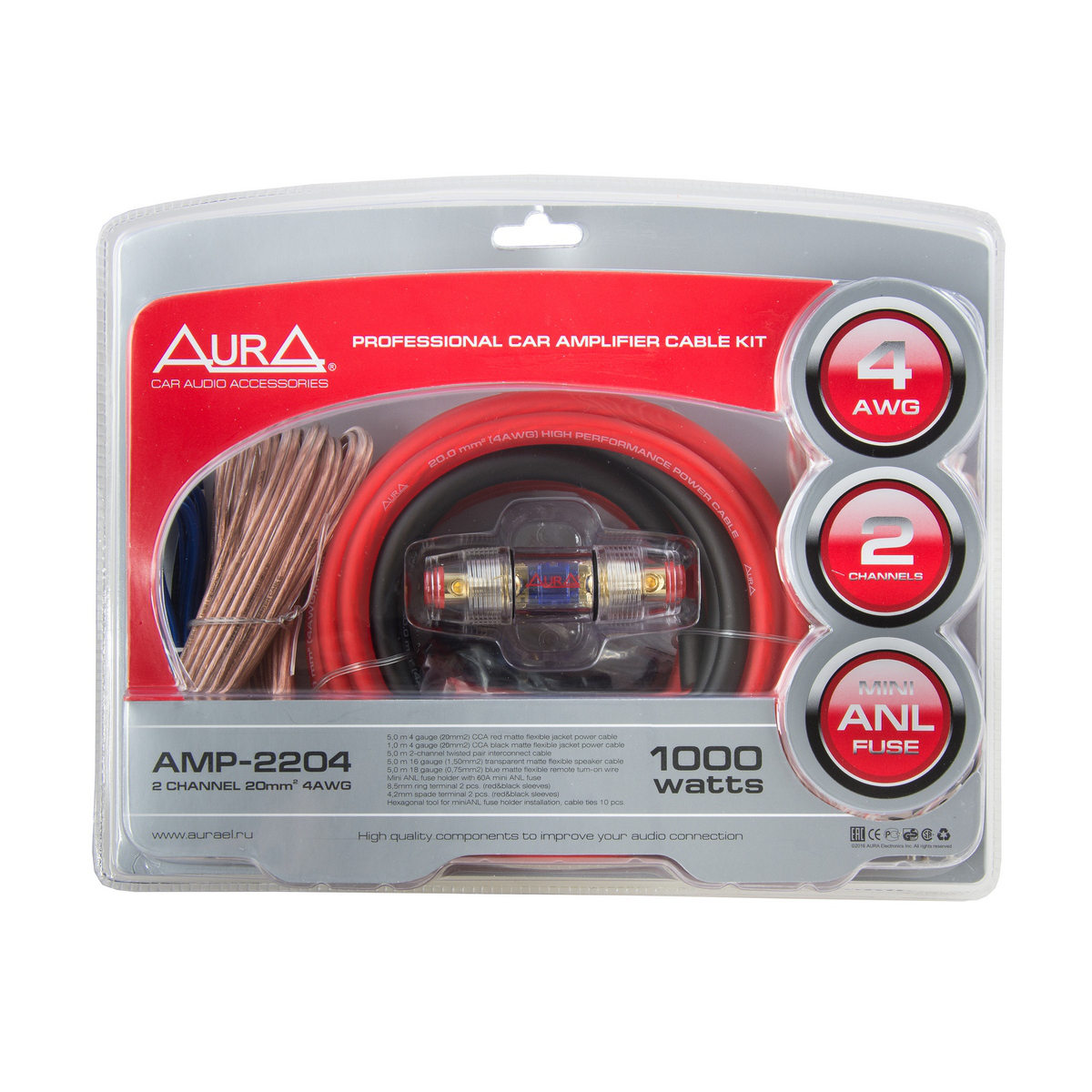 картинка Набор установочный AURA AMP-2204 купить в магазине CAROBASS