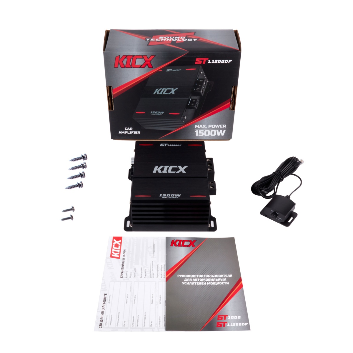 картинка Усилитель 1 канальный KICX ST-1.1500DF купить в магазине CAROBASS