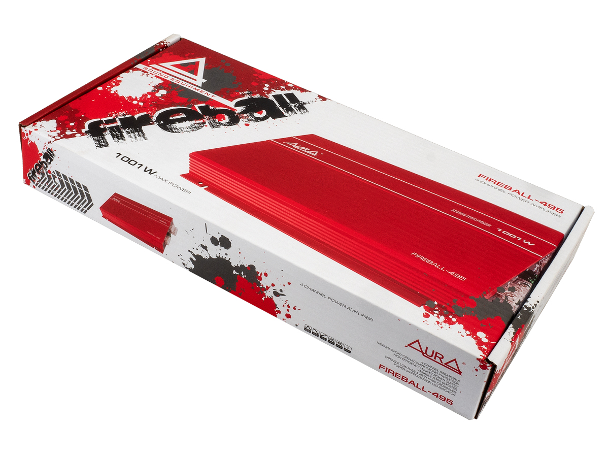 картинка Усилитель 4-х канальный AURA FIREBALL-495 купить в магазине CAROBASS