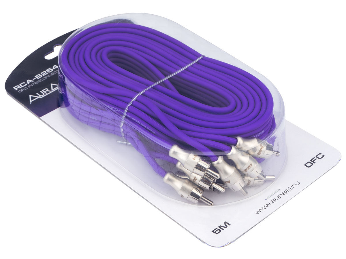 картинка Межблочный кабель AURA RCA-B254 MkII купить в магазине CAROBASS