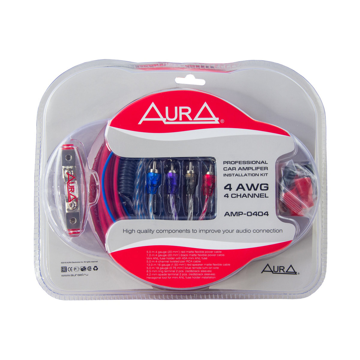 картинка Набор установочный AURA AMP-0404 купить в магазине CAROBASS