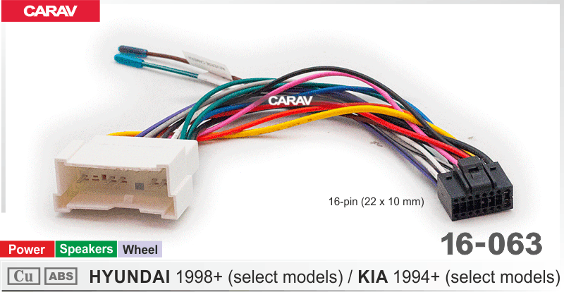 картинка Комплект проводов HYUNDAI 1998+ / KIA 1994+ 16-063 купить в магазине CAROBASS