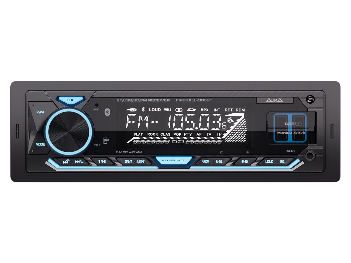 картинка Автомагнитола AURA FIREBALL-305BT купить в магазине CAROBASS