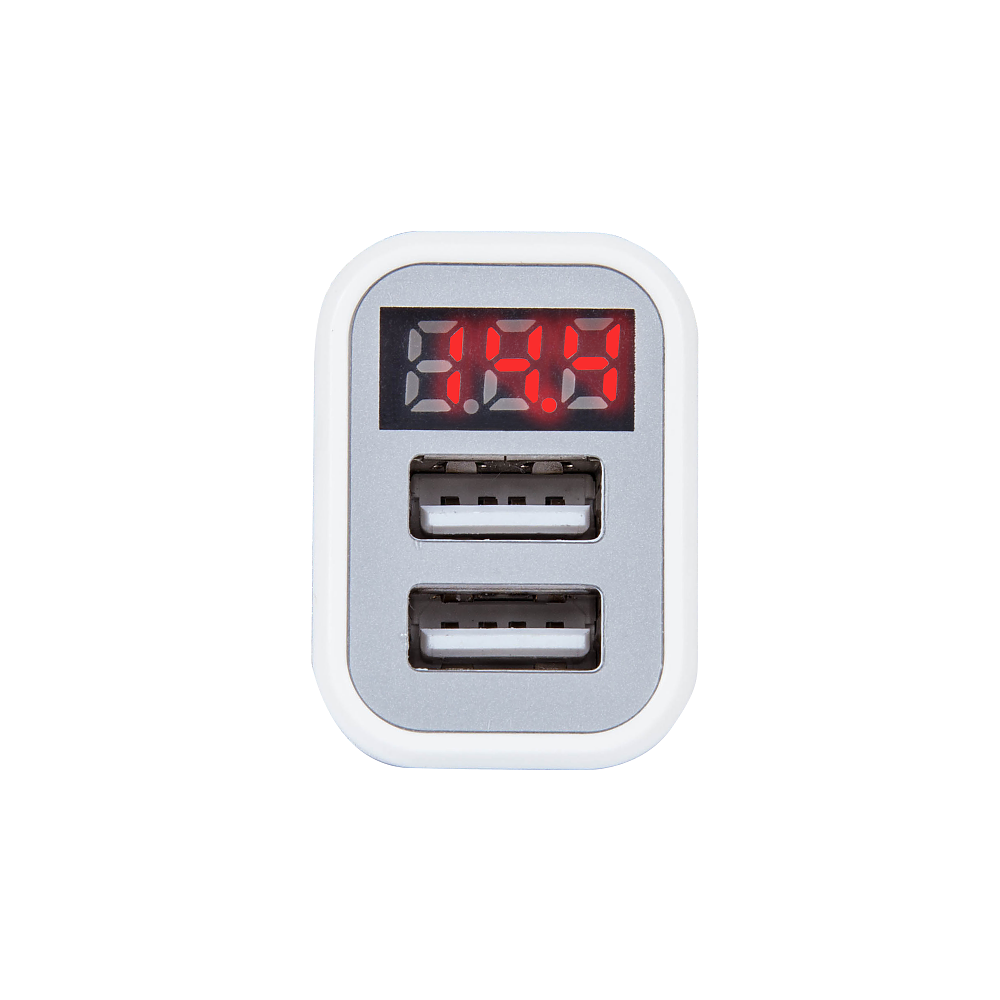 картинка Автомобильное ЗУ 2 USB с вольтметром KICX KVCP-2.1-2.1R купить в магазине CAROBASS