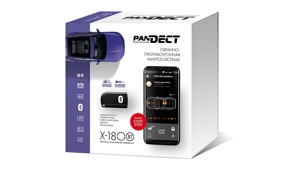 картинка Автосигнализация с автозапуском Pandect X-1800BT купить в магазине CAROBASS