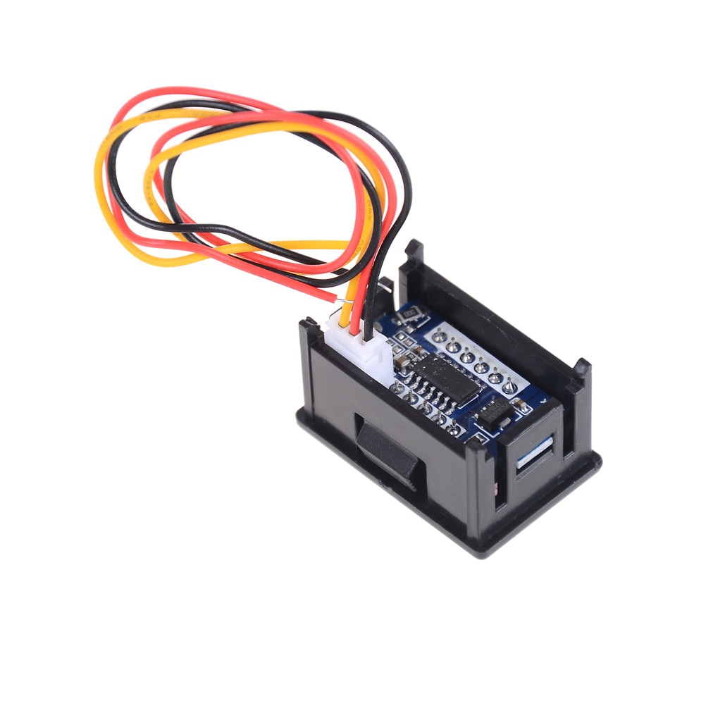 картинка Вольтметр 0.36" мини (3-провода с колодкой) DC 0-100V 3cable Red купить в магазине CAROBASS