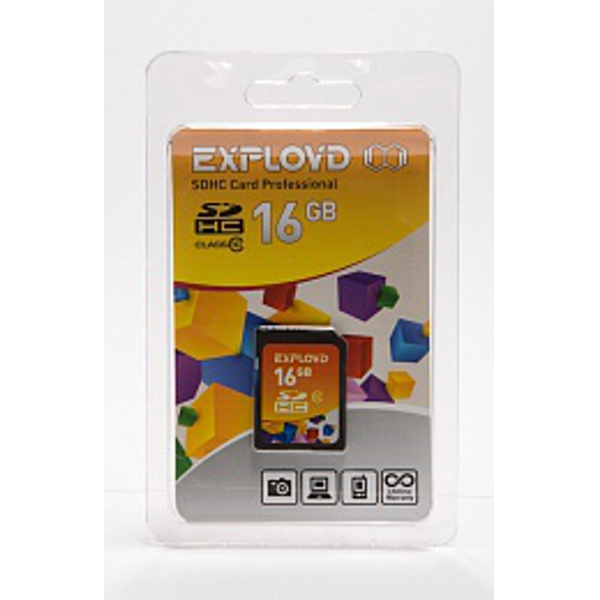 картинка Карта памяти SD EXPLOYD 16Gb Class 10 SDНС 16Gb/10 купить в магазине CAROBASS