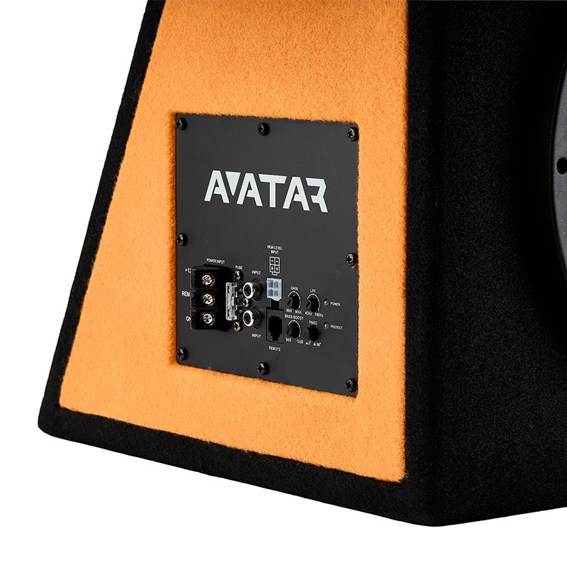 картинка Сабвуфер корпусной активный AVATAR Buran 12A Orange/Black купить в магазине CAROBASS
