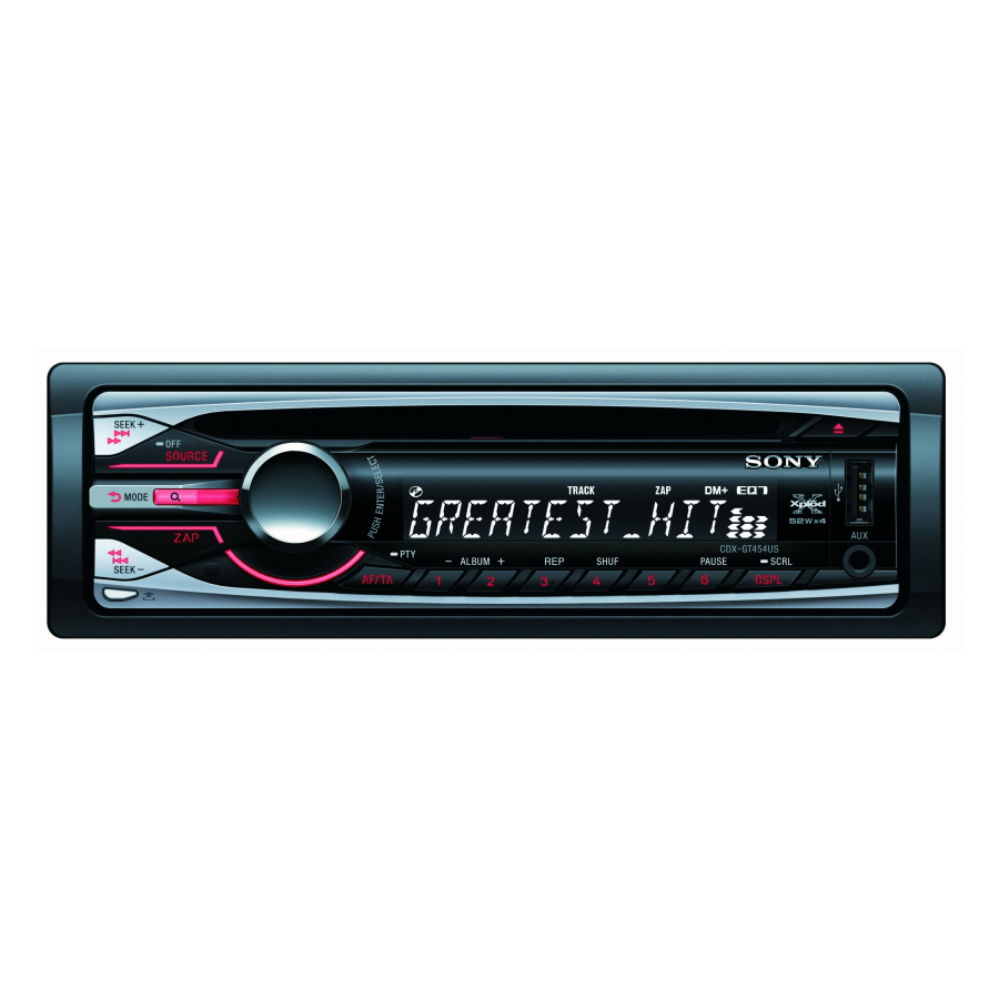 картинка Автомагнитола SONY CDX-GT454US купить в магазине CAROBASS