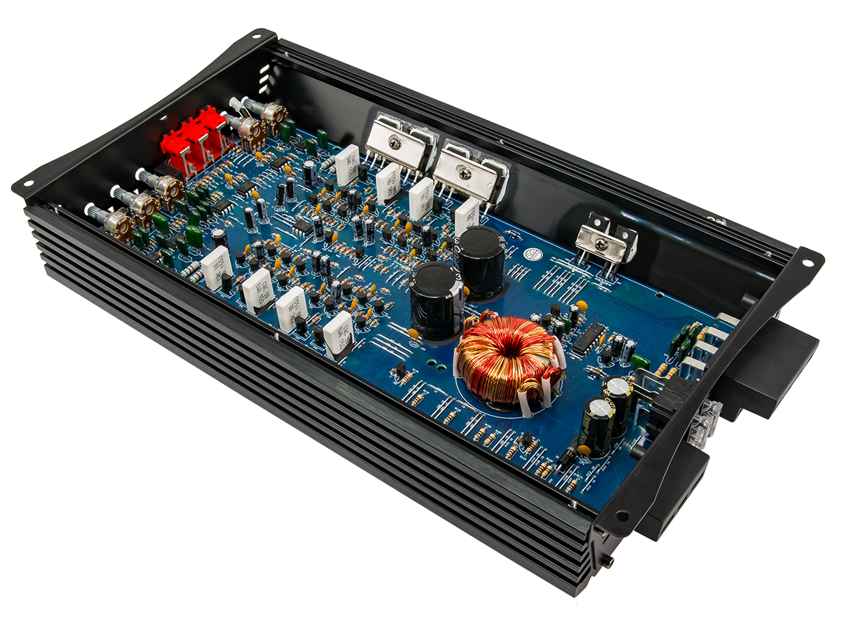 картинка Усилитель 4-х канальный AURA AMP-4.80 купить в магазине CAROBASS