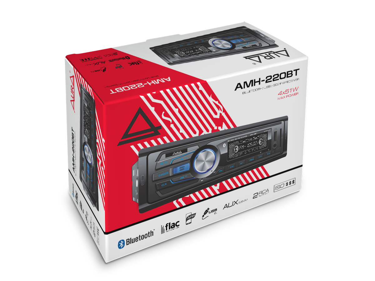 картинка Автомагнитола AURA AMH-220BT купить в магазине CAROBASS