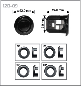 картинка Датчик парктроника врезной Steel Mate Sensor 12B-09 (black) купить в магазине CAROBASS