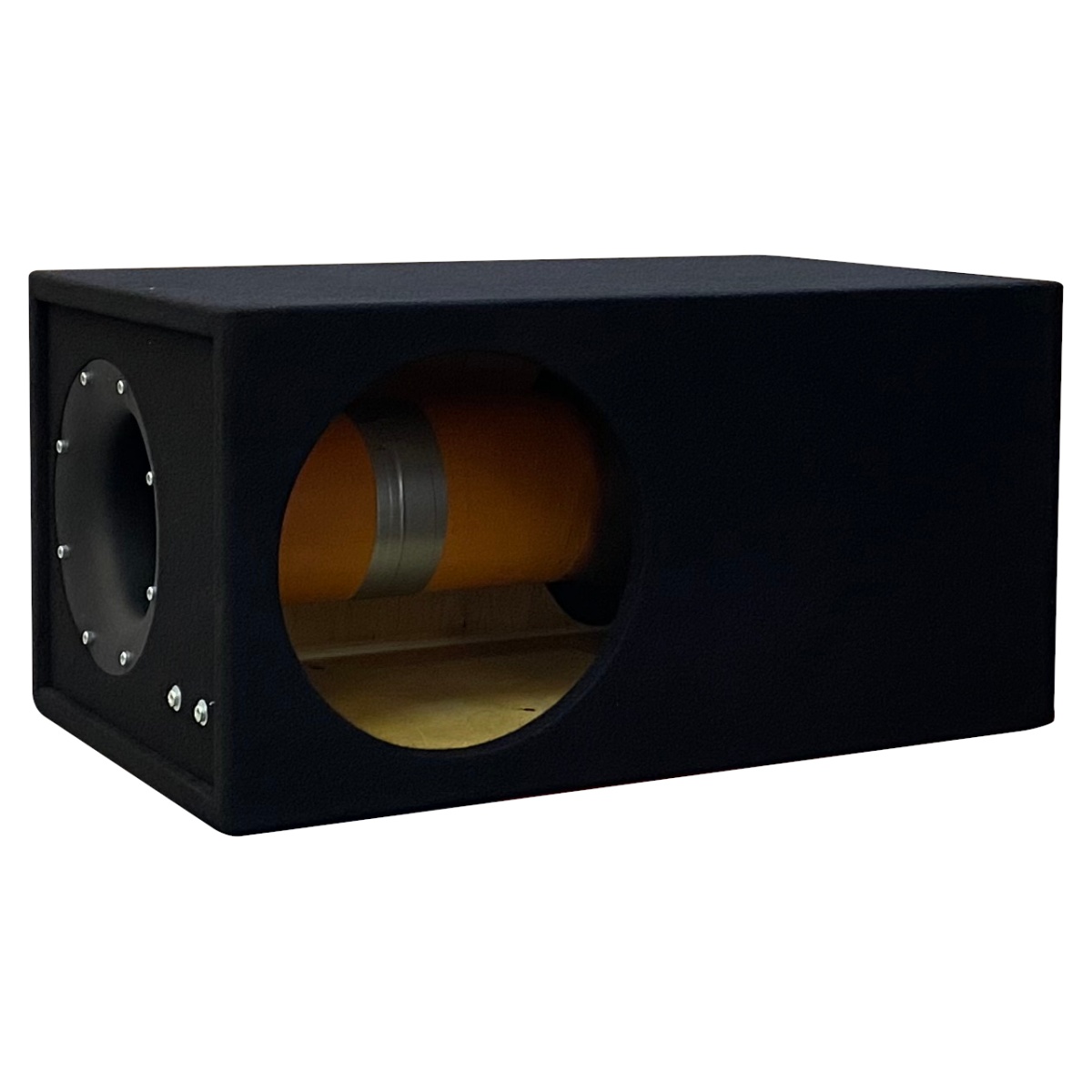 картинка Короб 12" Труба Фанера Карпет B12-1.F18-1.C-BK.V.T-BK купить в магазине CAROBASS