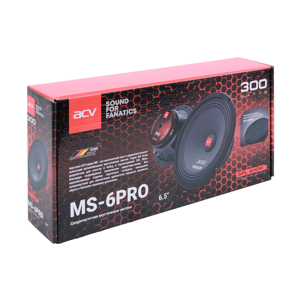 картинка AC 6.5" эстрадная ACV MS-6PRO купить в магазине CAROBASS