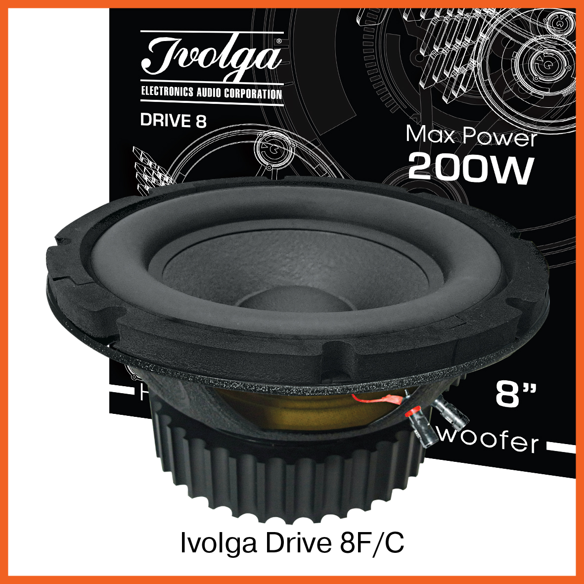 картинка Сабвуфер 8″ IVOLGA Drive 8F купить в магазине CAROBASS