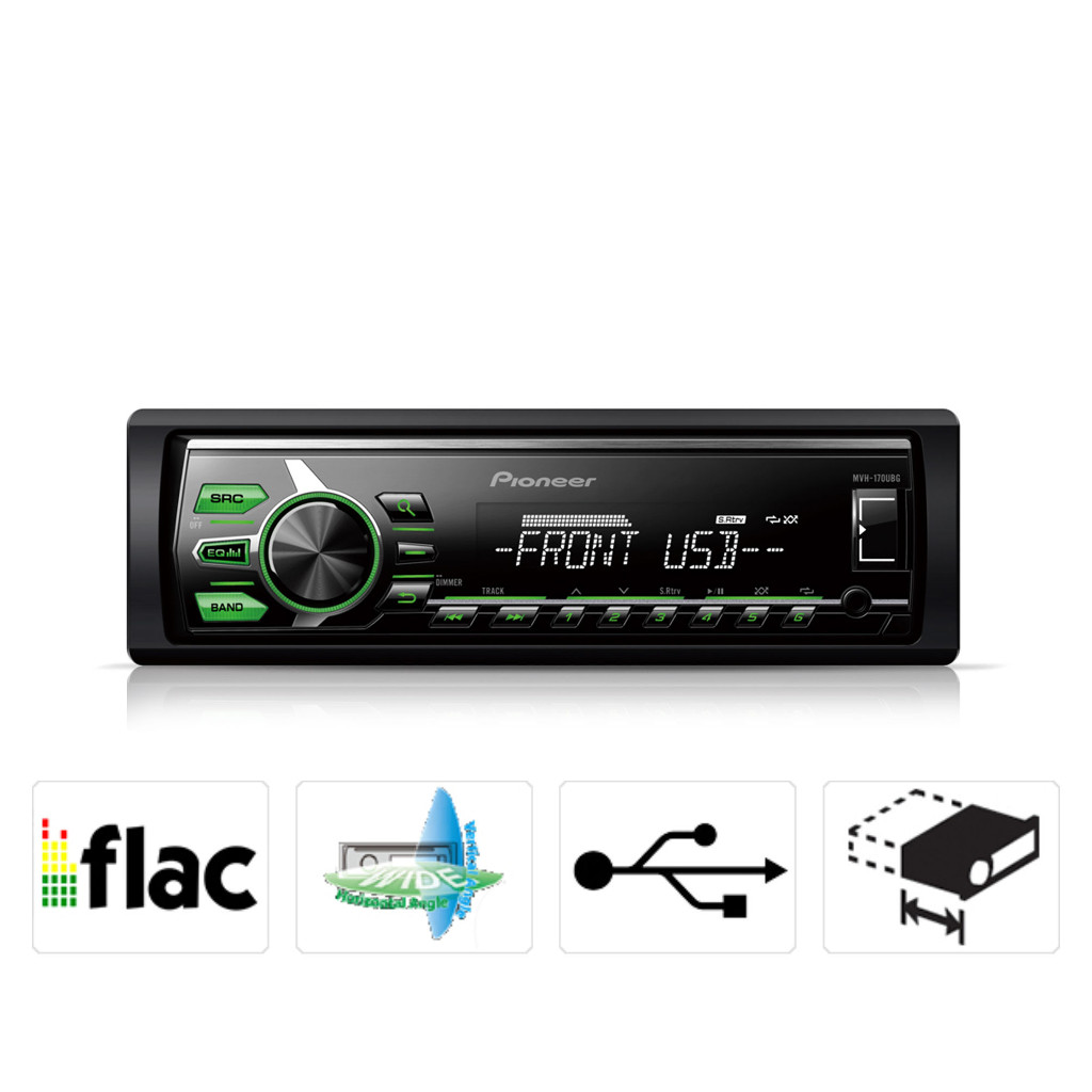 картинка Автомагнитола PIONEER MVH-170UBG купить в магазине CAROBASS