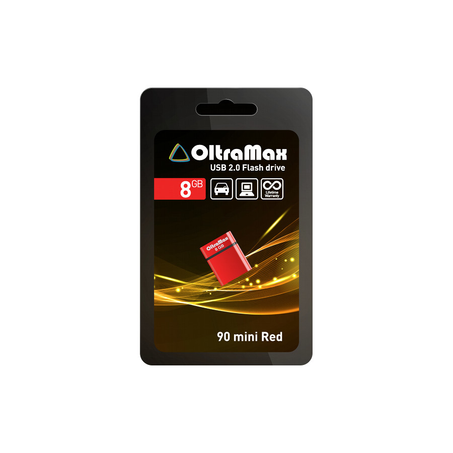 картинка USB-Flash память OltraMax 8Gb OM 008GB 90 Red купить в магазине CAROBASS
