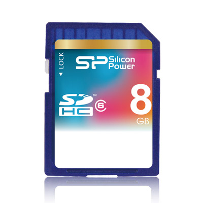 картинка Карта памяти SD SILICON POWER 8Gb Class 6 SD 8Gb/6 купить в магазине CAROBASS