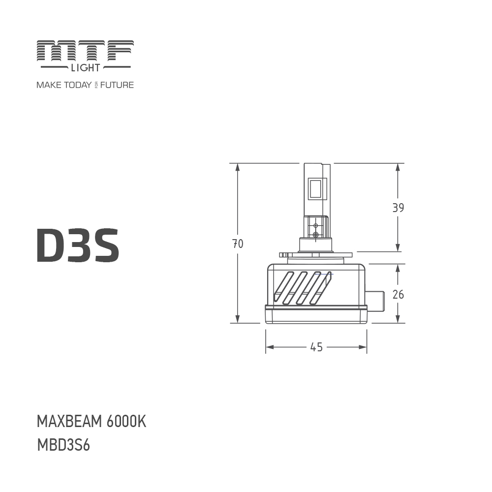 картинка Лампы LED D3S MTF Light MaxBeam купить в магазине CAROBASS