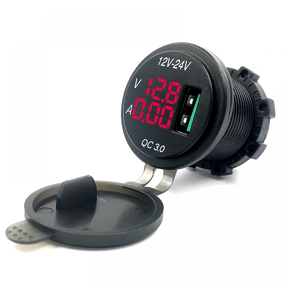 картинка Розетка врезная USB QC 3.0 KICX KVAC-QC3.0-1R купить в магазине CAROBASS