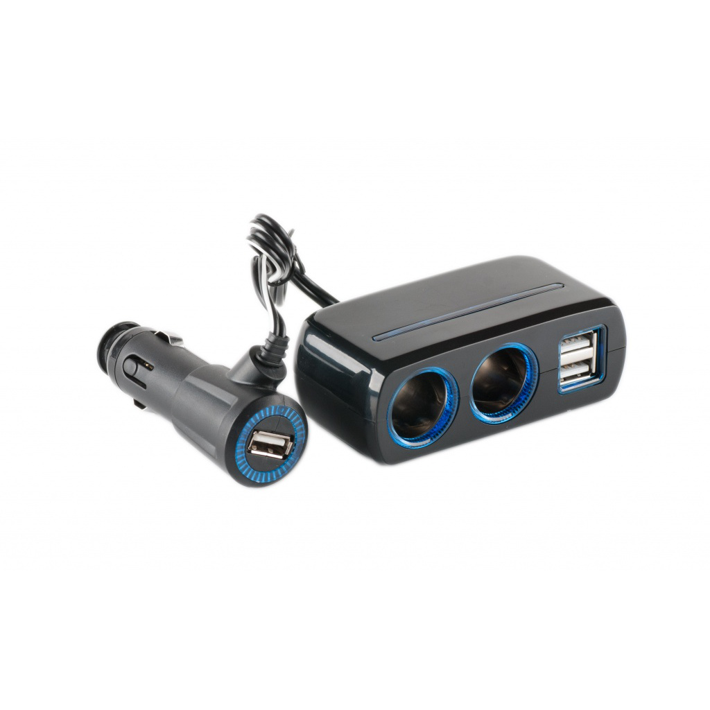 картинка Разветвитель прикуривателя Shunwei (2 гнезда+3 USB) SD-1928B купить в магазине CAROBASS