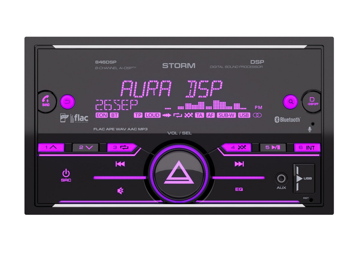 картинка Автомагнитола AURA STORM-846DSP купить в магазине CAROBASS