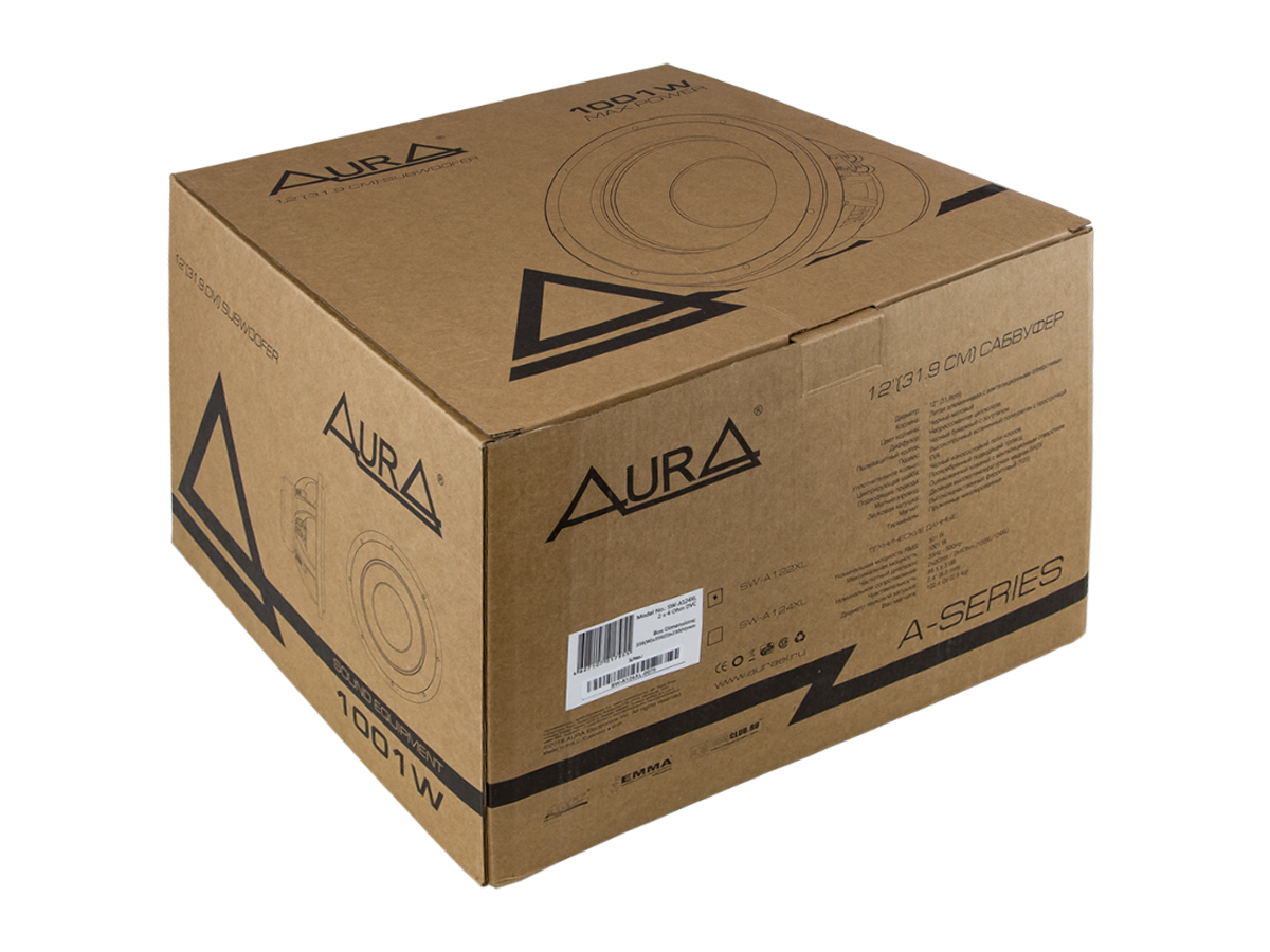 картинка Сабвуфер 12″ AURA SW-A122 XL купить в магазине CAROBASS