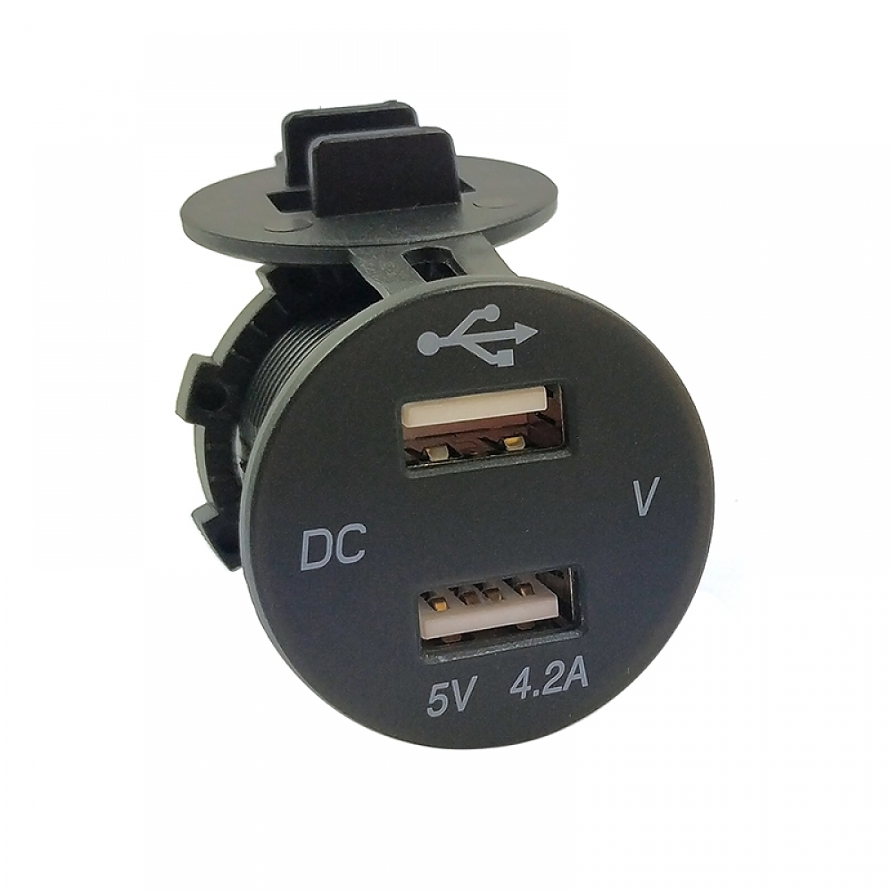 картинка Розетка врезная 2xUSB 2.1A KICX KVC-2.1-2G купить в магазине CAROBASS