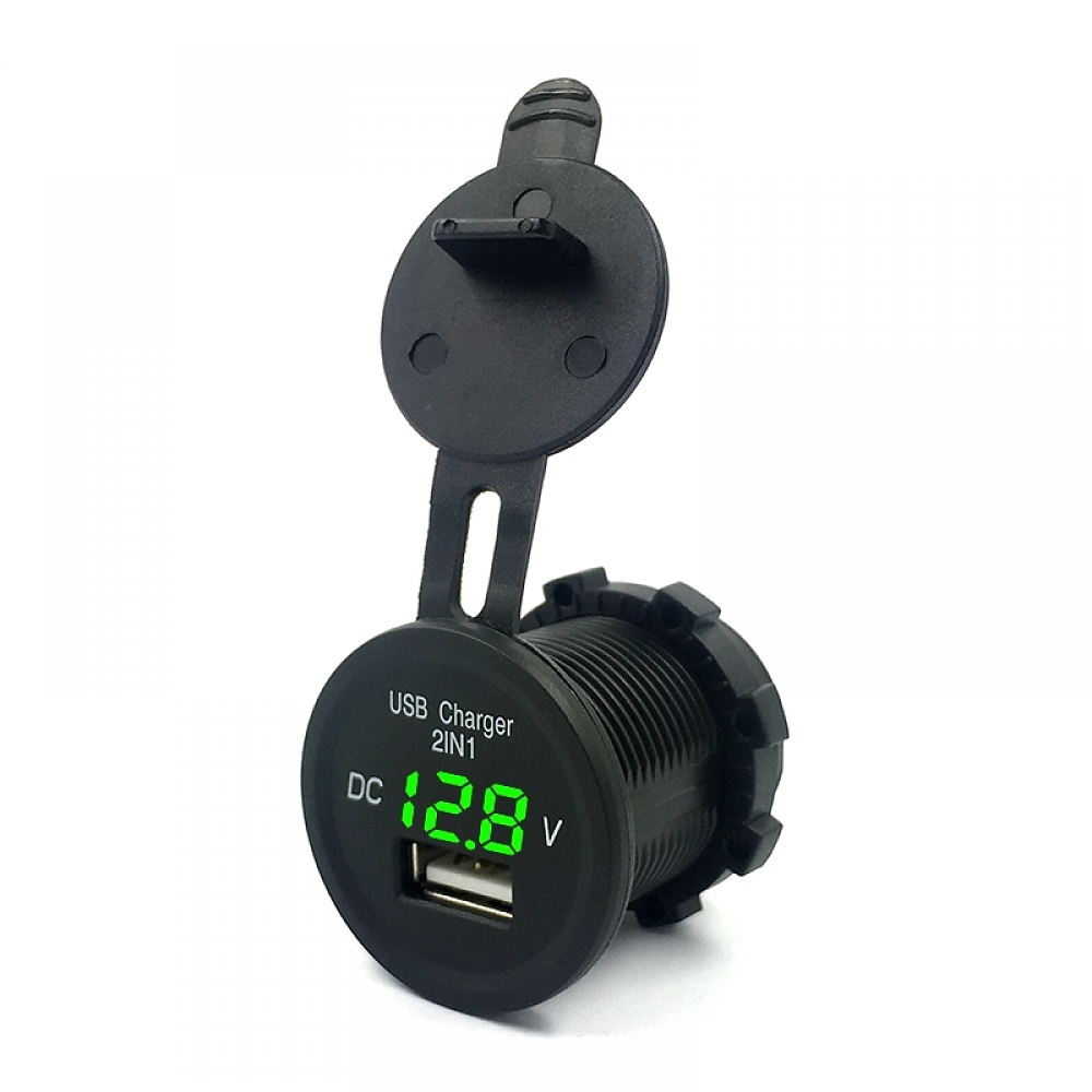 картинка Розетка врезная USB 2.1A KICX KVC-2.1-1G купить в магазине CAROBASS