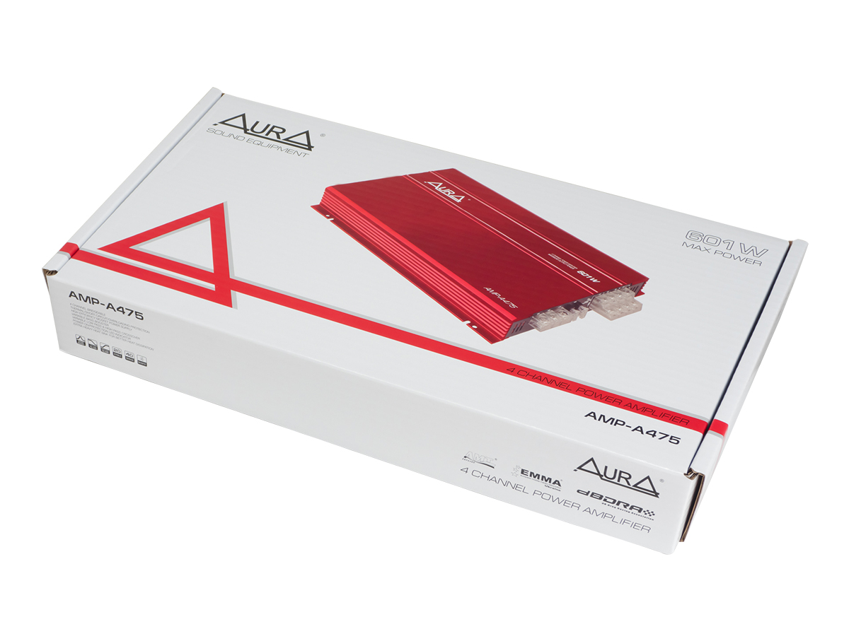 картинка Усилитель 4-х канальный AURA AMP-A475 купить в магазине CAROBASS