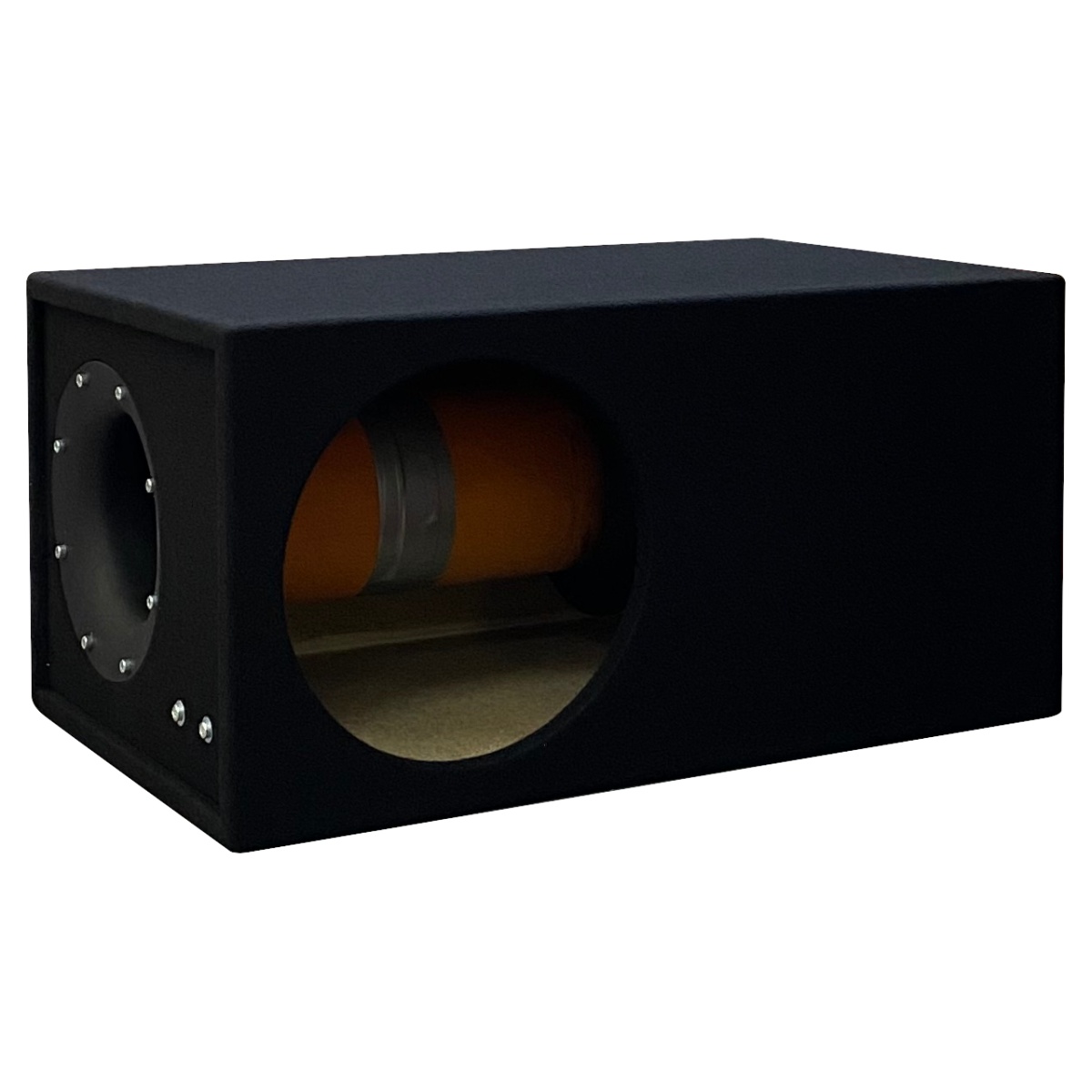 картинка Короб 12" Труба ДСП Карпет EB12-1.FD18-1.C-BK.V.T-BK купить в магазине CAROBASS