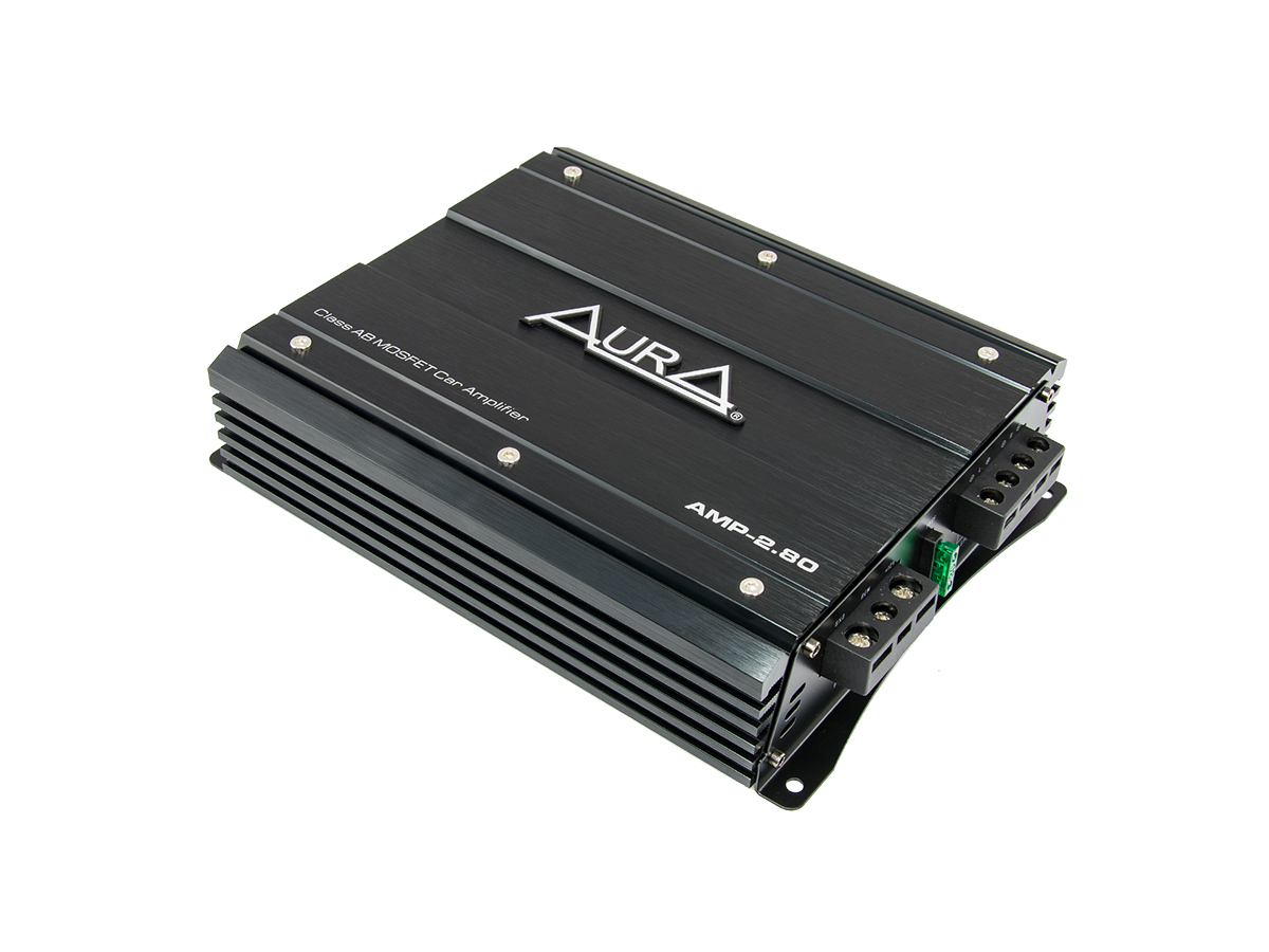 картинка Усилитель 2-х канальный AURA AMP-2.80 купить в магазине CAROBASS