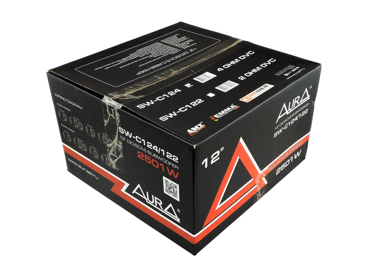 картинка Сабвуфер 12″ AURA SW-C124 купить в магазине CAROBASS