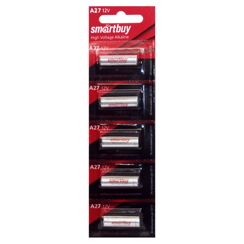 картинка Батарейка Smartbuy A27/12V (SBBA-27A5B) купить в магазине CAROBASS