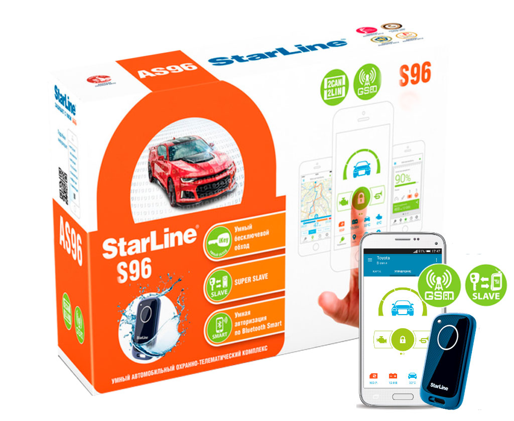 картинка Автосигнализация с автозапуском StarLine S96 BT GSM купить в магазине CAROBASS