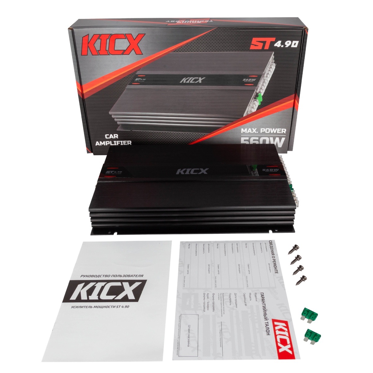 картинка Усилитель 4-х канальный KICX ST 4.90 купить в магазине CAROBASS