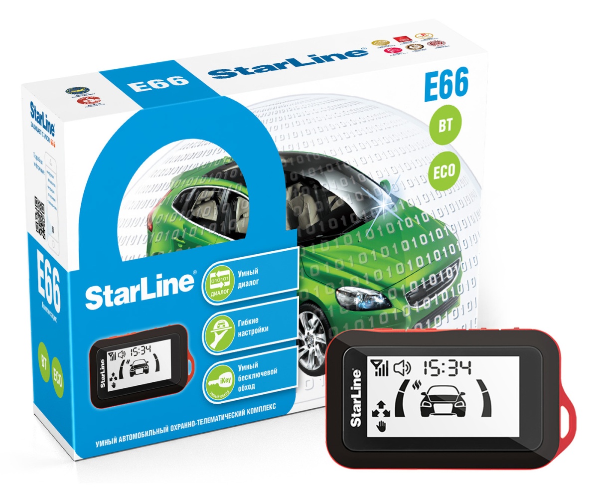 картинка Автосигнализация с обратной связью StarLine E66 V2 BT ECO купить в магазине CAROBASS
