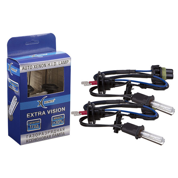картинка Лампы ксеноновые Xenite EXTRA VISION +30% H1 4300K купить в магазине CAROBASS