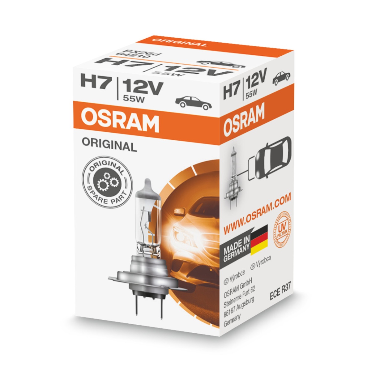 картинка Лампа H7 OSRAM ORIGINAL 64210 купить в магазине CAROBASS