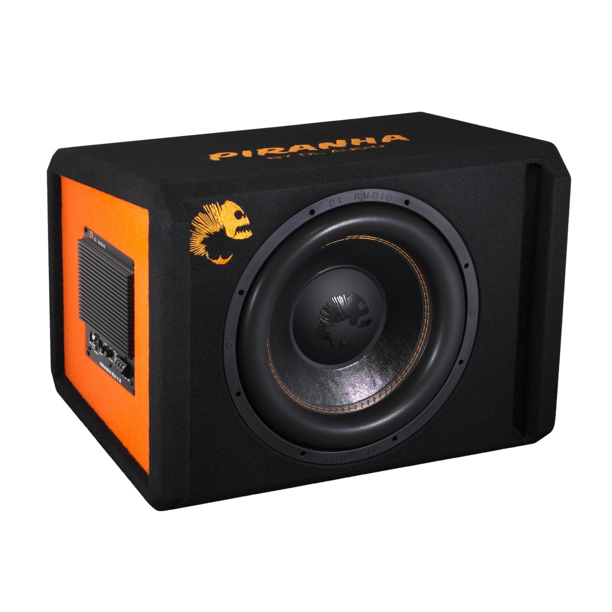 картинка Сабвуфер корпусной активный DL AUDIO Piranha 15A Black V.2 купить в магазине CAROBASS