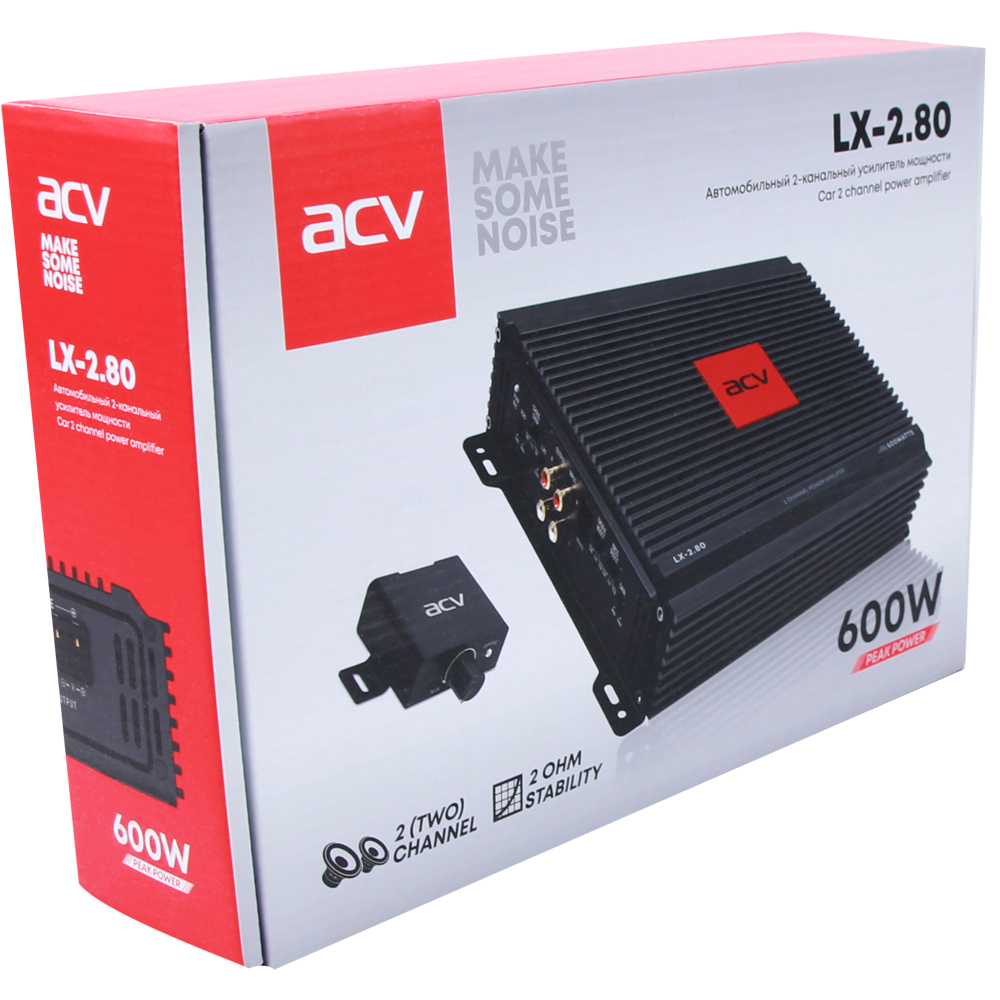 картинка Усилитель 2-х канальный ACV LX-2.80 купить в магазине CAROBASS