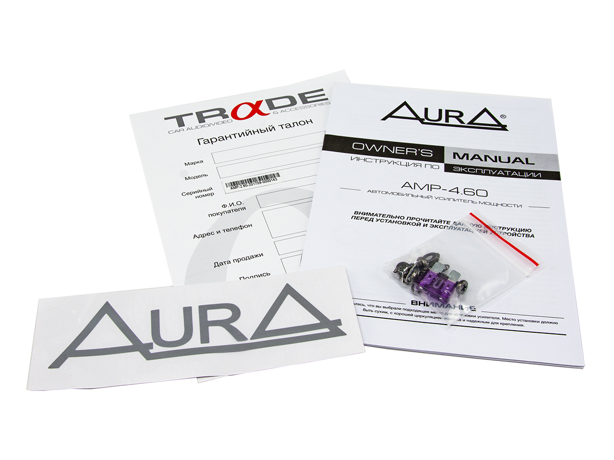 картинка Усилитель 4-х канальный AURA AMP-4.60 купить в магазине CAROBASS