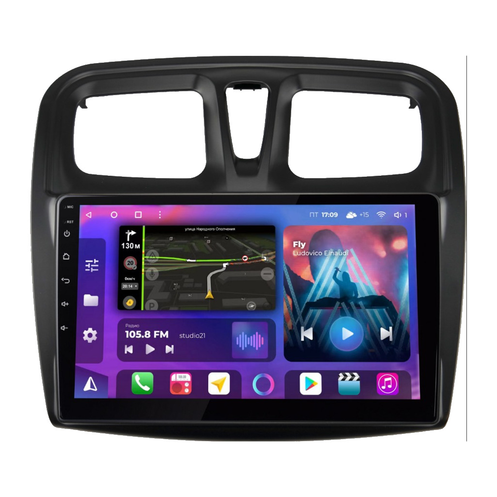 картинка ШГУ Renault Logan (2013+) D-audio 9" 8Core 2/32Gb 4G Winca NS9523F9S купить в магазине CAROBASS