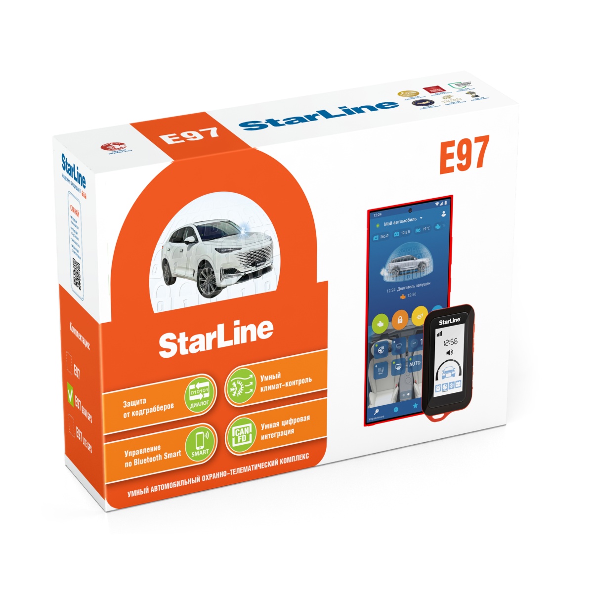 картинка Автосигнализация с автозапуском StarLine E97 CAN FD GSM GPS купить в магазине CAROBASS
