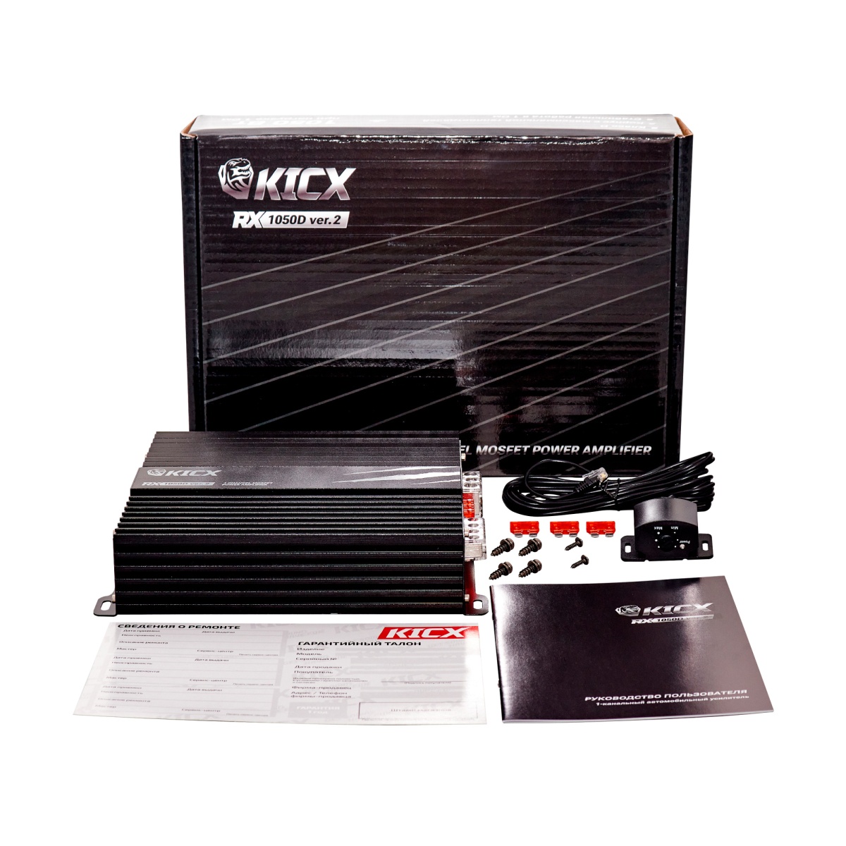 картинка Усилитель 1 канальный KICX RX 1050D ver.2 купить в магазине CAROBASS
