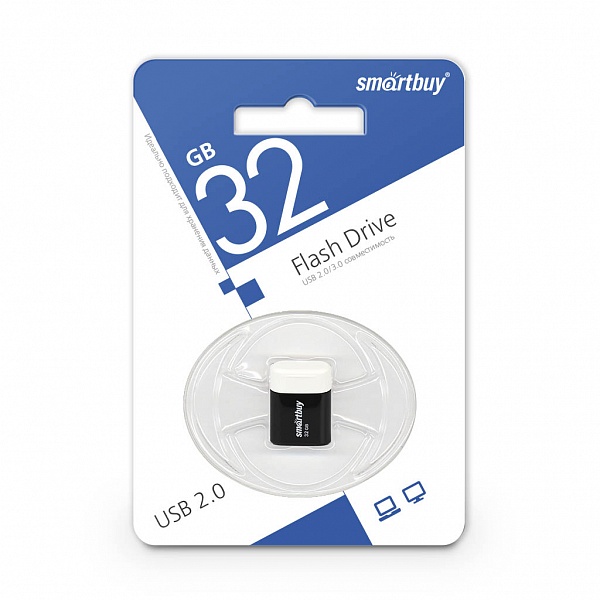 картинка USB-Flash память SmartBuy 32Gb LARA BLACK купить в магазине CAROBASS