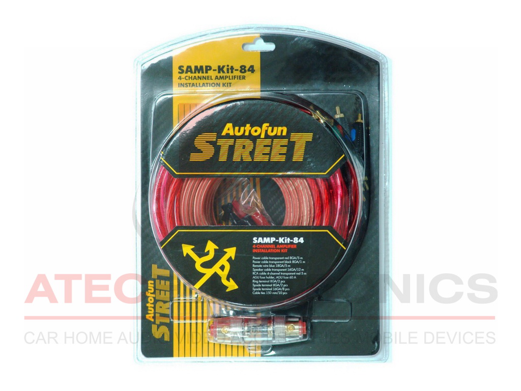картинка Набор установочный AUTOFUN 4х канальный 8Ga AMP KIT-84 купить в магазине CAROBASS